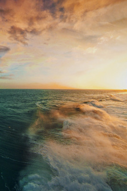 teenageers:  Ocean waves  - {by Dirk Dallas}