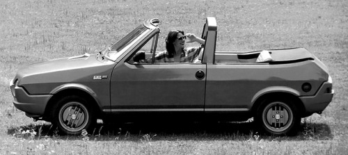 carsthatnevermadeitetc:  Fiat Ritmo Cabriolet Prototype, 1979, by Bertone. The convertible version of Fiat’s mid-range hatchback was designed and built by Bertone and after 1982 was badged as a Bertone as well