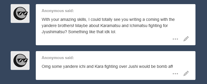 artsy-kuma:  THEY GONNA GET ALONG BC JYUSHI LOVES BOTH 