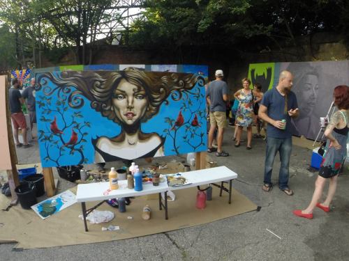 Progress on live painting done at Urban Scrawl 8.