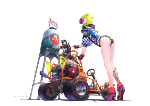 ArtStation - Fueled Up !, by Wenjuinn Png