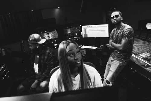  Boy-1da. Zaytoven, and TrakGirl in the studio for the Remy Martin Producers series, where producers