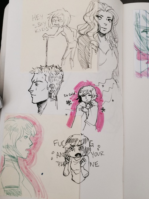 demdoodles:  Sketchbook doodles from the past few days or so 