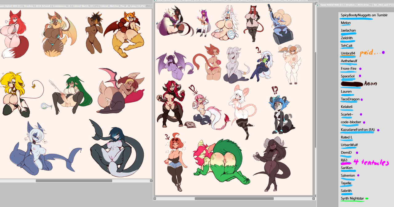 Streaming (Shading sketches)