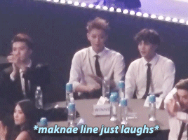 the members’ reactions to whatever suho was doing   baekhyun found a new seat