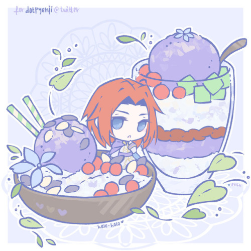 Here Are The Winners And The Chibi-dessert Art For My Recent Raffle! Lyon With Some Red Wine Cake Is
