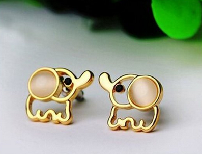 caitlynhetillica:   Cute Cat &amp; Fish Earring Elephant Earring Stud Whale Earrings