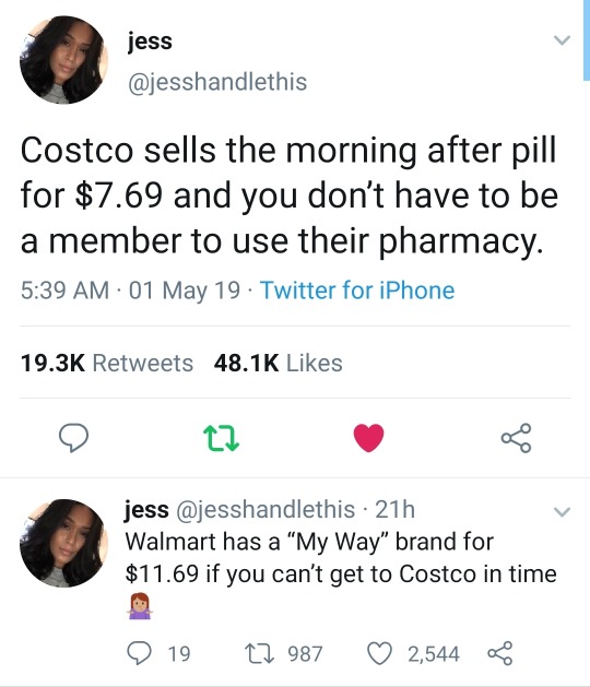 fantasticrex: Morning after pill is like ~40 at most pharmacies I think? Reblog to save a life lol  