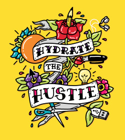 vitaminwater:  hustle, it grows on you #hydratethehustle #vitaminwater #creatrs exclusive art by josh lafayette 
