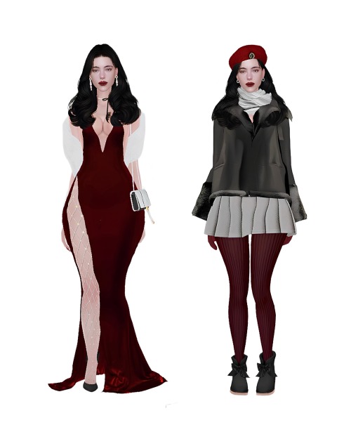 Grey And Red Bellonas Outfits