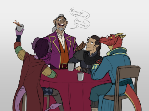the club gains a new member #critical role#critter art #critical role fan art  #critical role fanart #vaxildan#tiberius stormwind#mollymauk tealeaf#bertrand bell #critical role spoilers  #critical role campaign 3  #dont like tiberius? thats fine! keep it to yourself and move along