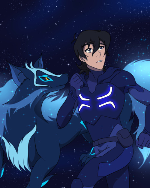 theredpaladin101: Keith and his Cosmic Wolf  Check it out in Redbubble here along with my other