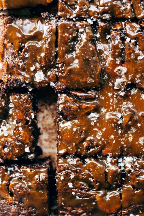 sweetoothgirl:  Salted Caramel Brownies