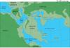 A map of where a hidden 8th continent under Europe, named Greater Adria, was located 140 million years ago.