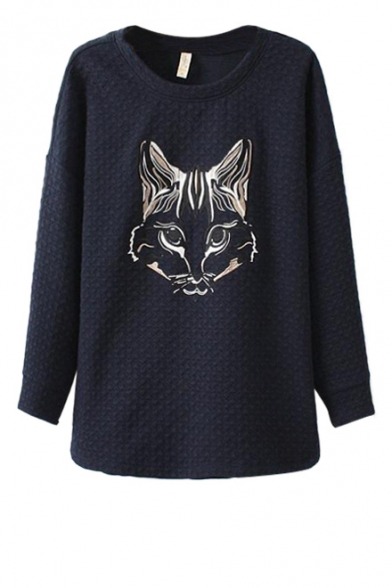 iloveyoucy:   diannaasimonss:  Today we have a lovely cat theme Embroidered Cat Sweater