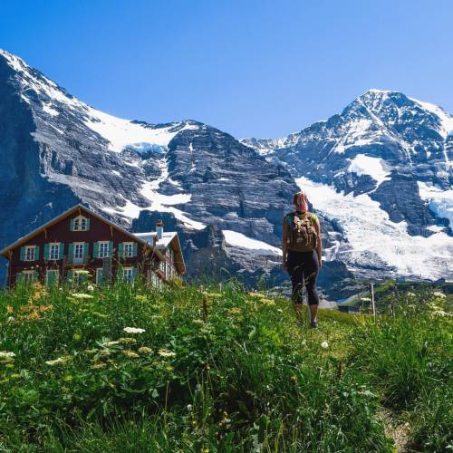 deliasfitworld: Dream or reality? Couldn’t tell. Walking through the alps is like walking thro