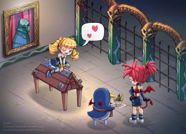 Disgaea Etna Archer2  Etna teaches the Archer some tough love.Like what you see?
