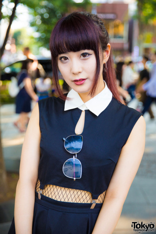 tokyo-fashion:  21-year-old Kota and 19-year-old Aoi on the street in Harajuku wearing monochrome street styles including items from Issey Miyake, Shinya Yamaguchi, Raf Simons, Vivienne Westwood, and Eatme. Full Looks
