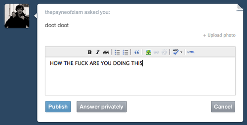 sarabatikha:  thefandomlyfe:  m-a-l-t-a-r-a:  takemewherethewildthingsare:  paint-me-a-butt:  mishassbuttofthelord:  mcdolans:  every single person who reblogs this every single person will get “doot doot” in their ask box  HOW  I WANT TO KNOW YOUR