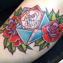 maiabby:  My little tribute to The Amity Affliction! I’m just so in love with this tattoo😍 Done by Micah Gunderson at Katana Tattoo in Green Bay, WI, definitely check him out if you’re in the area! (Photo taken by the artist) 