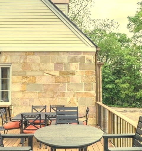 Deck Uncovered In AtlantaDeck - Mid-sized Craftsman Backyard Deck Idea With No Cover