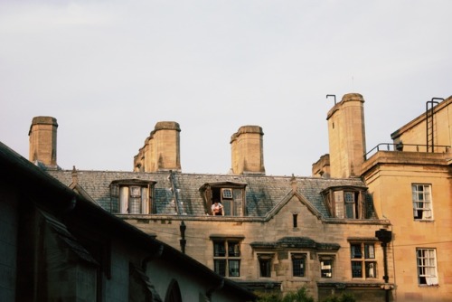 lauraoosterbeek:Reader on a Cambridge RooftopGolden Hour, Summer 2017