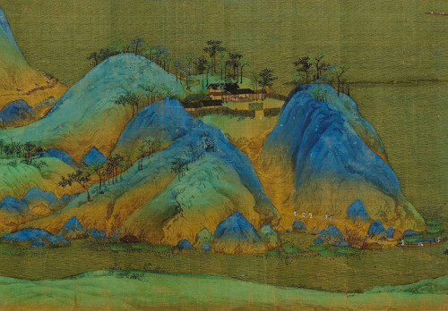 千里江山图 by 王希孟  A Thousand Li of Rivers and Mountainsby Wang Ximeng, Northern Song Dynasty (960-1127) 