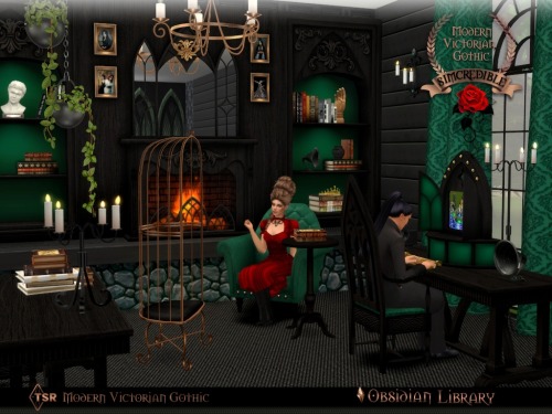 Obsidian Library By SIMcredible!designs | Available at TSR. Part of ‘Modern Victorian Gothic&r