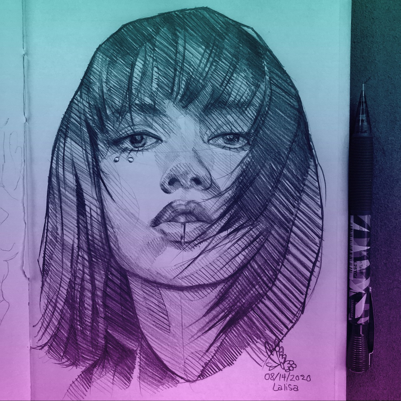 Blackpink Lisa sketch  KPop  Amino