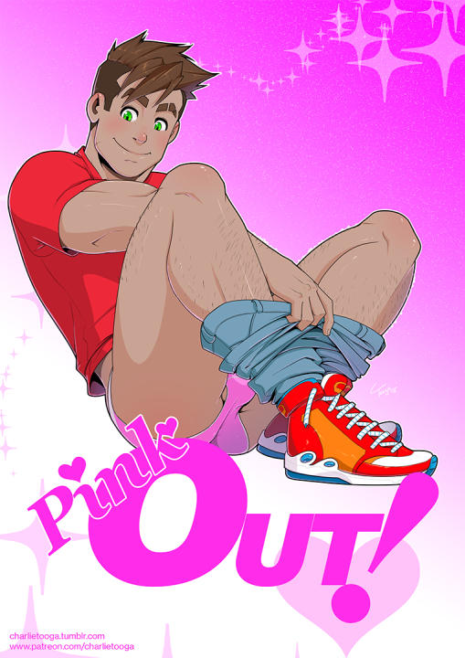 charlietooga:  Cover for my original comic Pink Out!, coming soon.High resolution