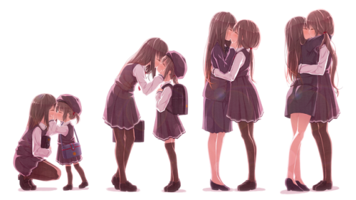 anime-fangirl7:Age difference yuri kissing [Original](8K UHD in comment) ift.tt/2vGtmat