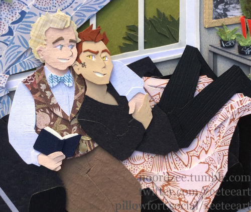 Some Good Omens South Downs sentimentality. &lt;3I’ve been working on this papercraft off and on sin