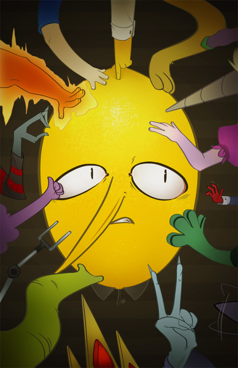 harkbus:  GRAB THE LEMON. (A fun print for Adventure Time. Because, you know, lemongrab is A+.) I hope the hands are recognizable? There’s two that I think might give you trouble. 