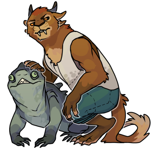 formaldehydedoesstuff: My Guild Wars 2 charr Ris and her pet Waddles. Don’t listen to &ls