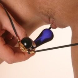 magicdriller:  smoothsparrow:  enchantedpleasures:  Elegant penetrating G-String from Sylvie Monthule of France. The “Bee to Nectar” Scarab Clitoris G-String jewelry features a Blue or Black Onyx penetrating finger that will keep you on the edge