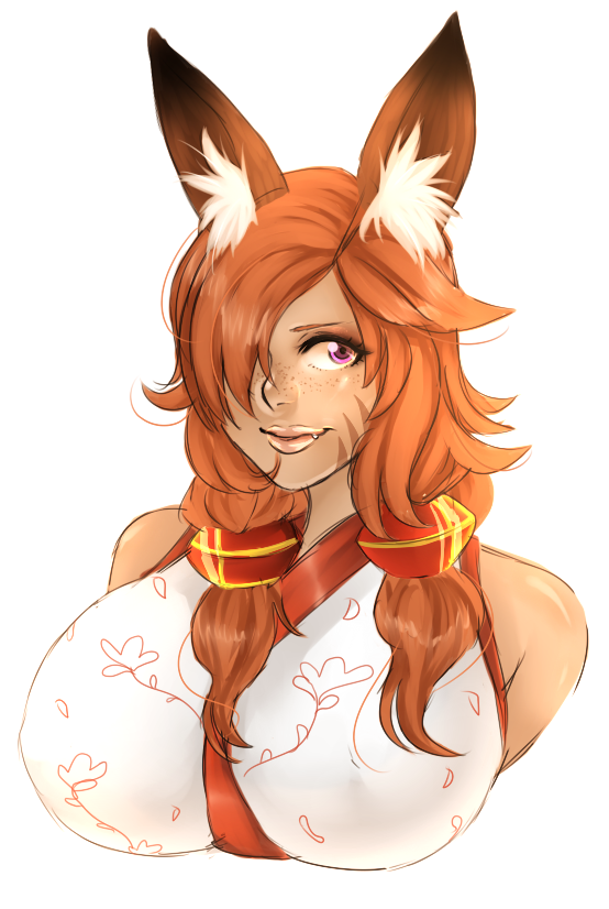 Posting up some artwork! Bust commission I got from a great commissioner with cuuuute