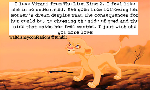 I have a feeling their story will unfold similarly to Lion King 2