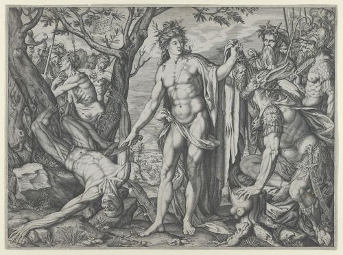 Apollo and Marsyas and the Judgement of Midas by Melchior Meier (1581)