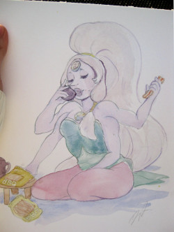 danadelions:  A special watercolour Opal I did for a commission 