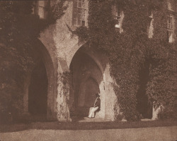 centuriespast:   Seated Figure in the Cloisters, Lacock Abbey William Henry Fox Talbot (British, 1800–1877) c. 1844. Salted paper print from a calotype, MoMA 