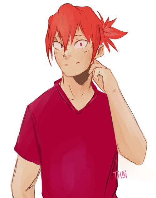 Kirishima with a ponytail, that is all  ❤️ ❤️ ❤️