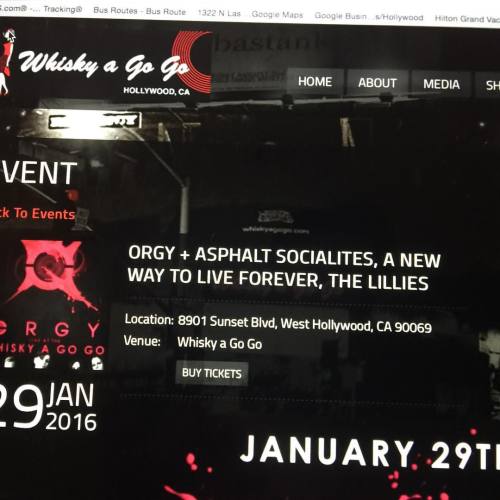 Jan 29th, 2016 #anewwaytoliveforever at #whiskyagogo with #orgy