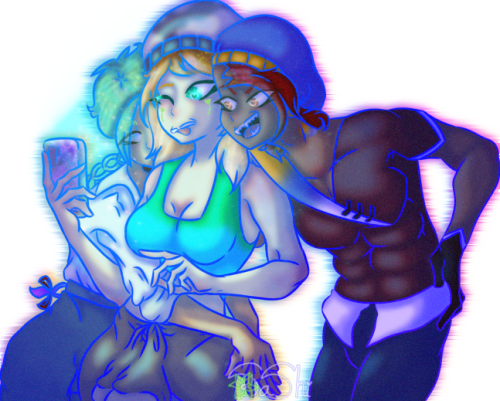 Nyoko, Aika, And Kenzou Like Taking Pictures Together!