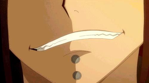 cleefairy: Gajeel’s grin, for one of my faves. aizensass ♥♥♥