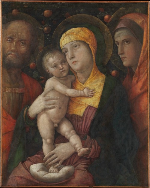 met-european-paintings: The Holy Family with Saint Mary Magdalen by Andrea Mantegna, European Painti