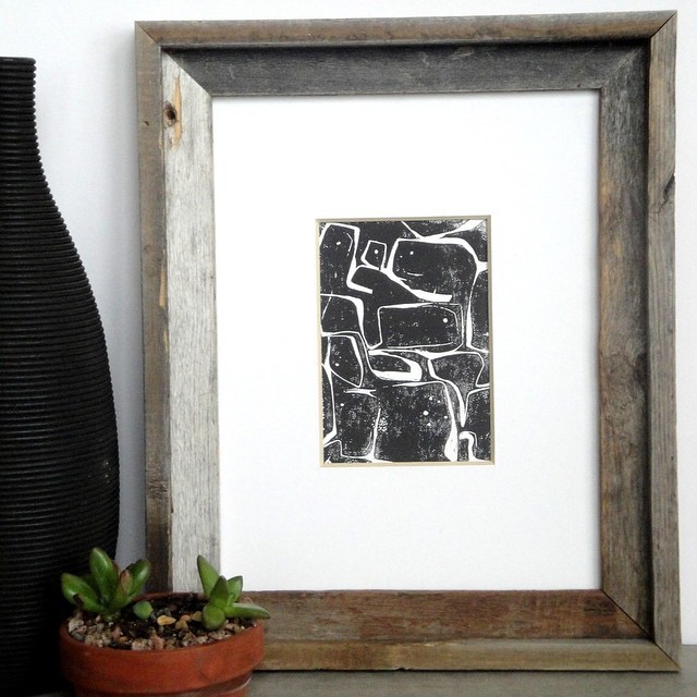 Contemporary block print by Printwork. #art #decor #design #handmade #original #print #etsy