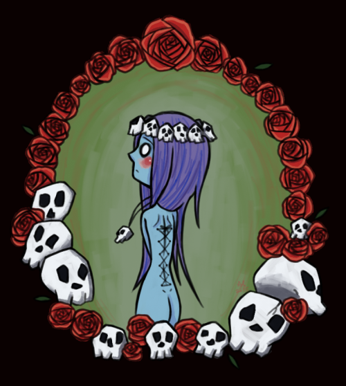 stripedbrain: This is my character Helena von Hymn, she’s a skull princess. Solid background a