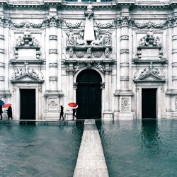 archatlas:  #hightidesoclock Marco Gaggio A small sampling of the images of Venice you will find on Marco Gaggio. This particular photoset highlights one his series: the high tide series. A flooded St Mark’s Square, gondolas about to float inland, half