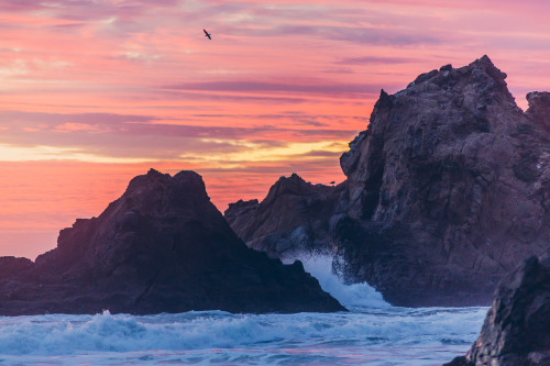 ill-koncept: Sunset in Big Sur, California. instagram for more.