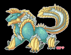 cappnkip:  Pixel Zinogre (Bottom picture